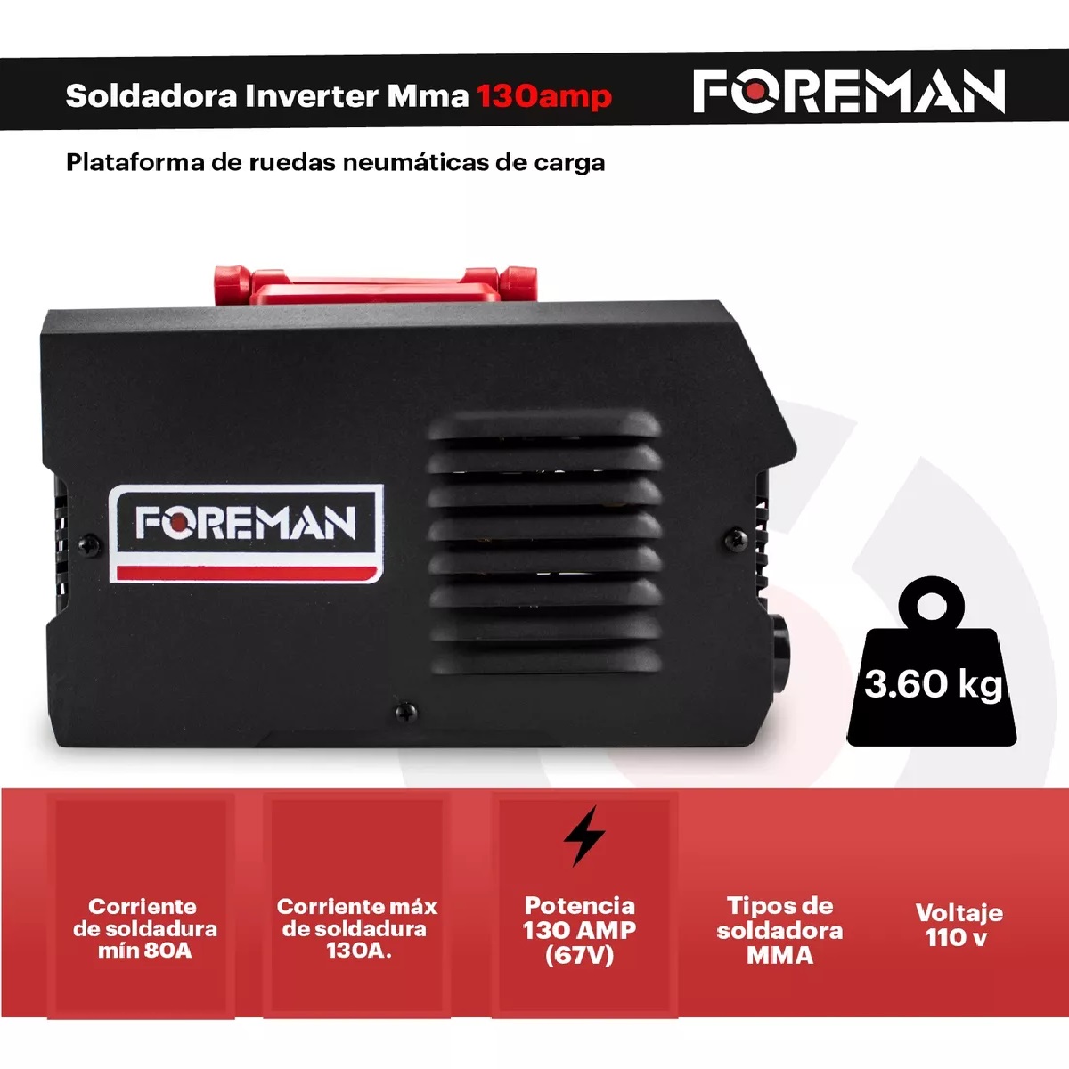Foto 3 pulgar | Soldadora Inverter 130amp 110v Pro+accesorios Foreman