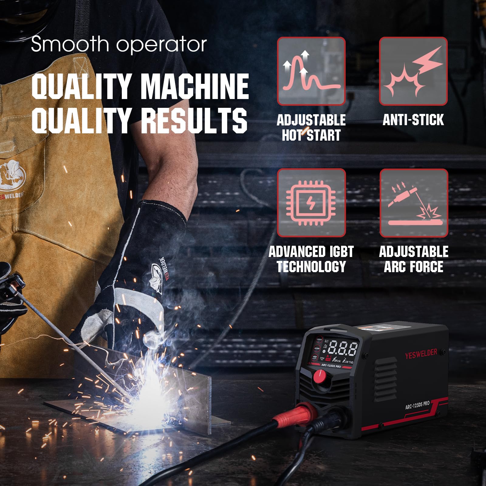 Foto 4 pulgar | Máquina De Soldadura Arc Yeswelder Arc-125ds 125a 110v/220v - Venta Internacional.