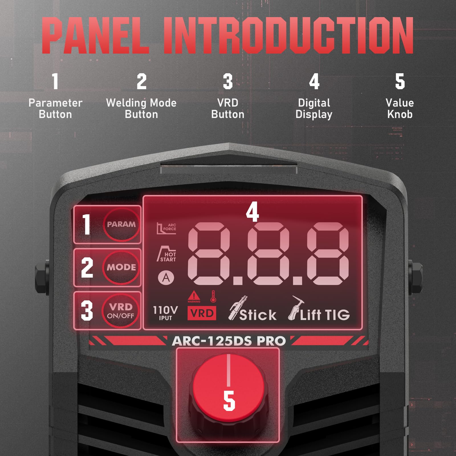 Foto 5 pulgar | Máquina De Soldadura Arc Yeswelder Arc-125ds 125a 110v/220v - Venta Internacional.