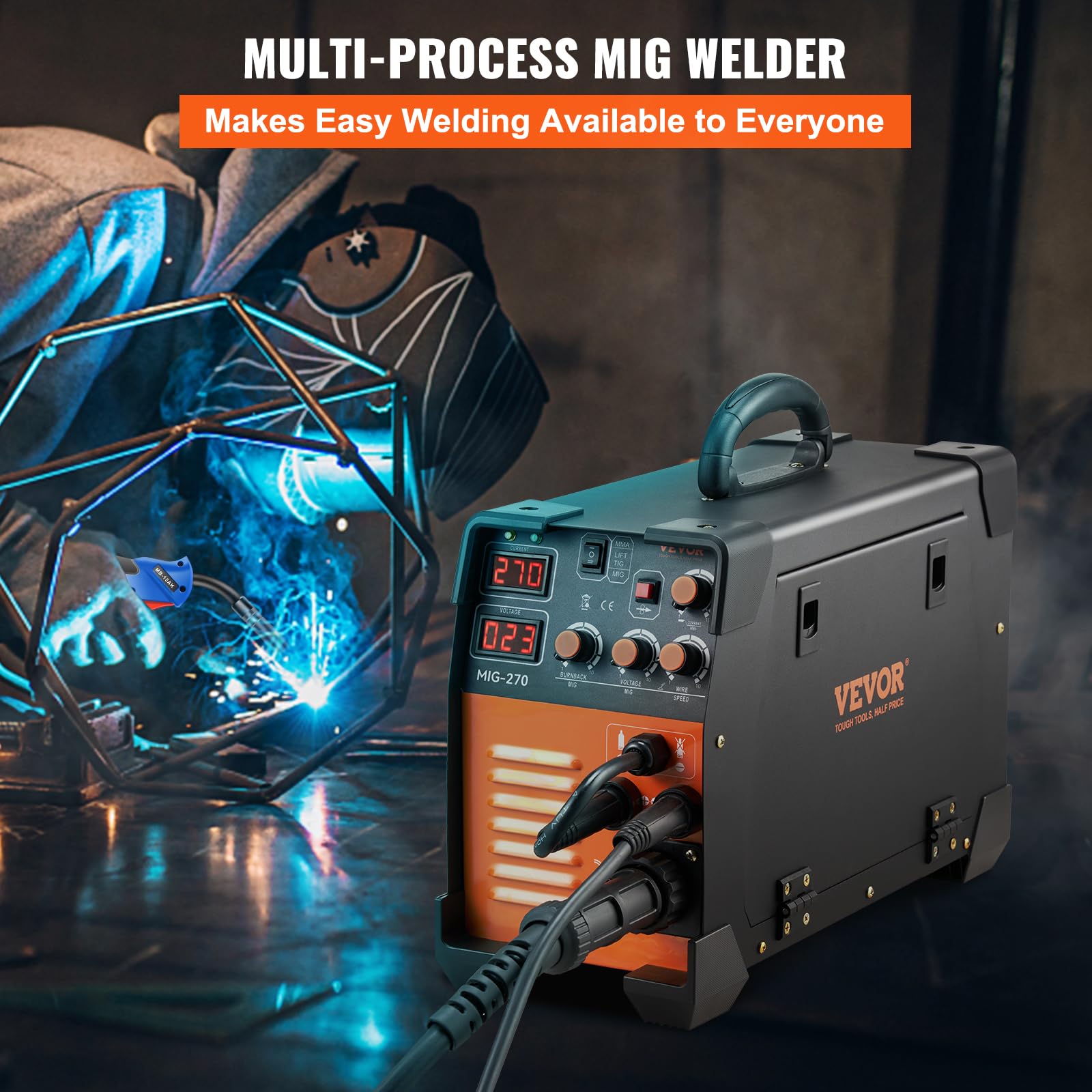 Foto 3 pulgar | Soldador Vevor Mig-270 3 En 1 270a 110/220 V Con Inversor Igbt - Venta Internacional.