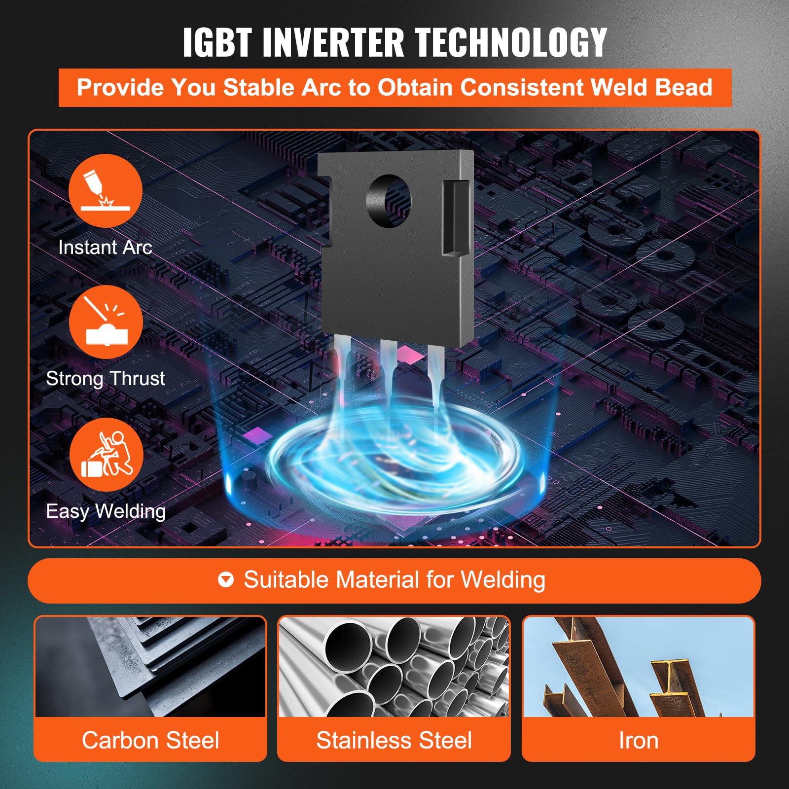 Foto 4 pulgar | Soldador Vevor Mig-270 3 En 1 270a 110/220 V Con Inversor Igbt - Venta Internacional.