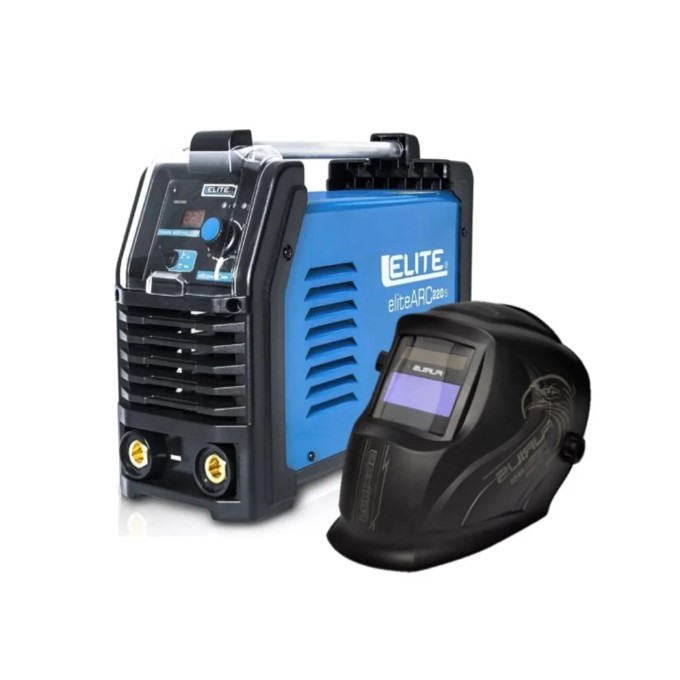 Soldadora Inversora  Elite Arc220s    Color Azul  Proceso Mma / Tig Lift Arc  110/220v  + Careta Electrónica  2 Sensore