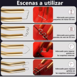 Foto 2 | Soldadora De Plástico De Con Pinzas Y Grapas Onduladas Eo Safe Imports Esi-7301-1 Negro