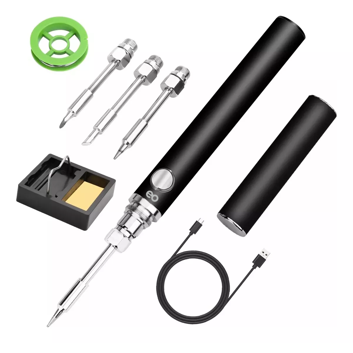 Foto 2 pulgar | Soldador Inalámbrico Portátil Recargable Usb Con 3 Puntas Eo Safe Imports Esi-17194-1 Negro