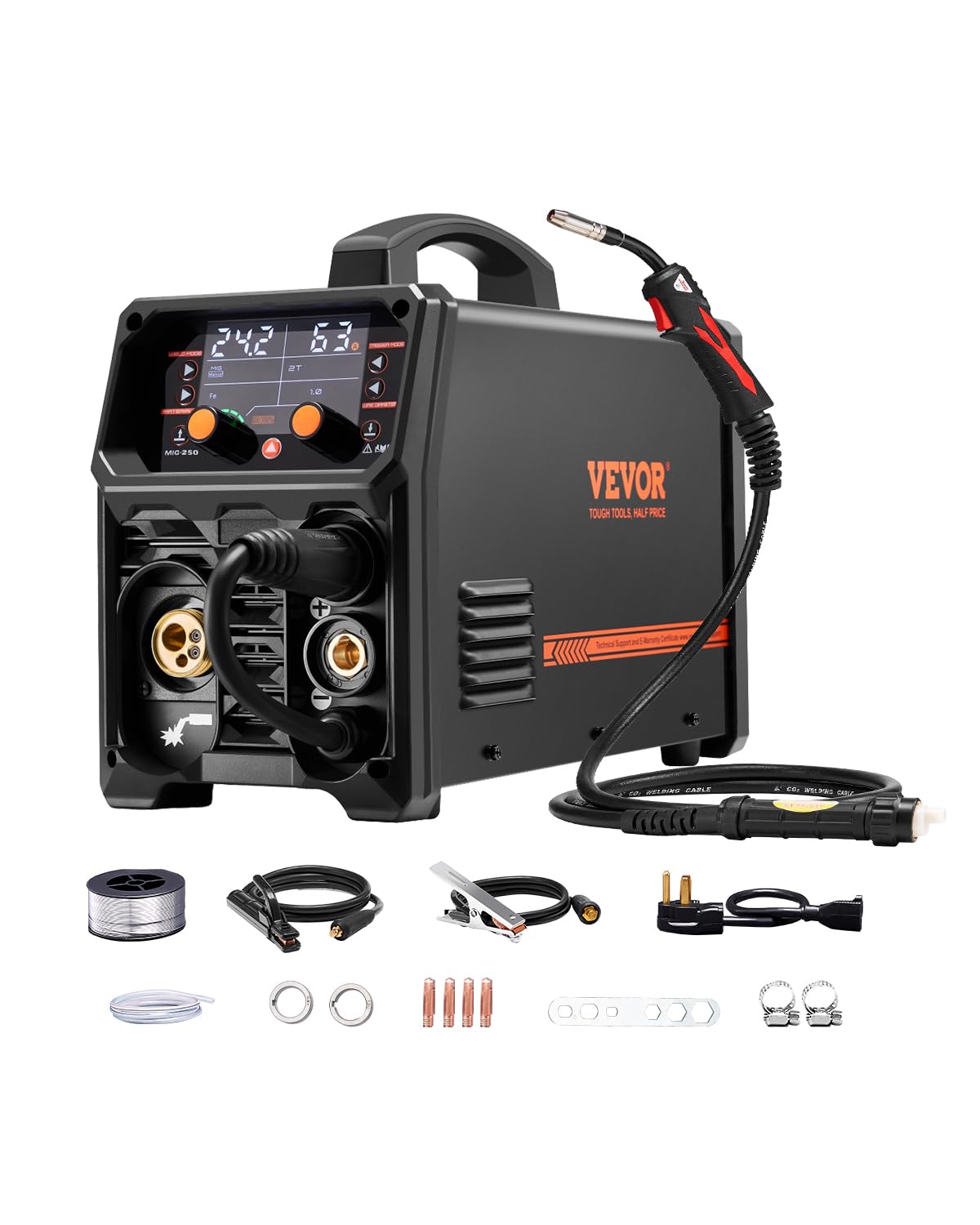 Soldador Vevor Pro Mig 250a Pulse 5 En 1 110 V/220 V De Doble Voltaje - Venta Internacional.