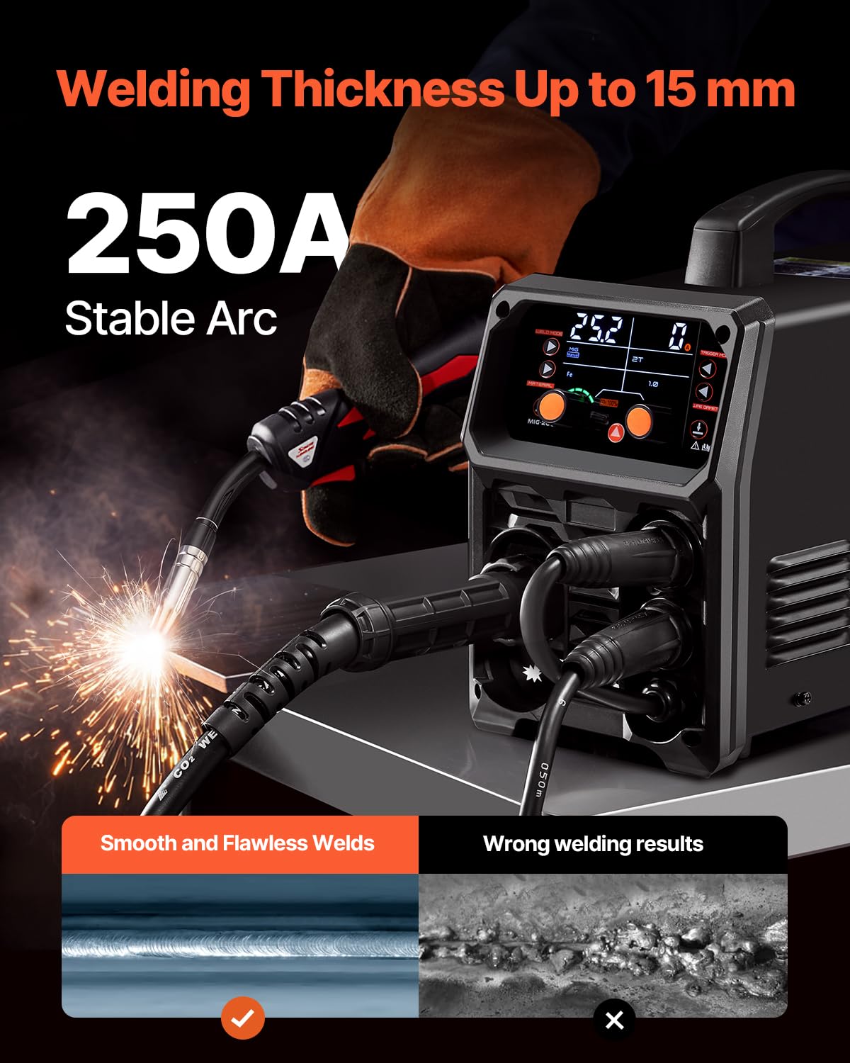 Foto 4 pulgar | Soldador Vevor Pro Mig 250a Pulse 5 En 1 110 V/220 V De Doble Voltaje - Venta Internacional.