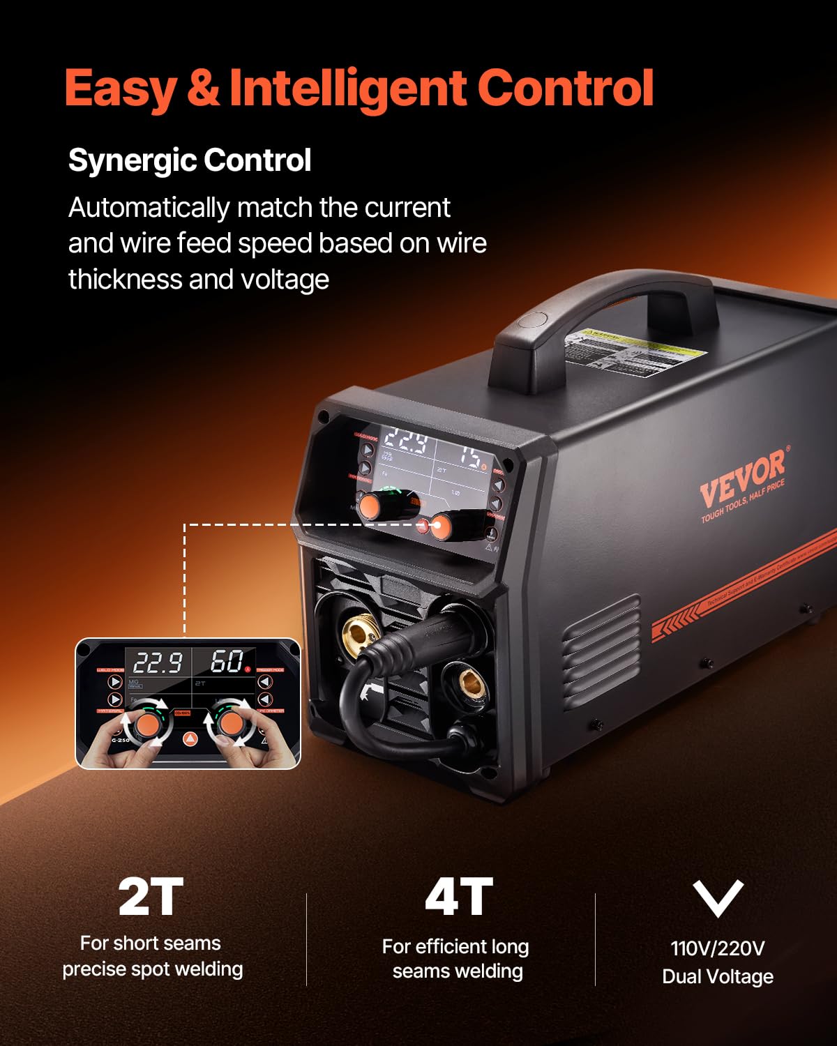 Foto 5 pulgar | Soldador Vevor Pro Mig 250a Pulse 5 En 1 110 V/220 V De Doble Voltaje - Venta Internacional.