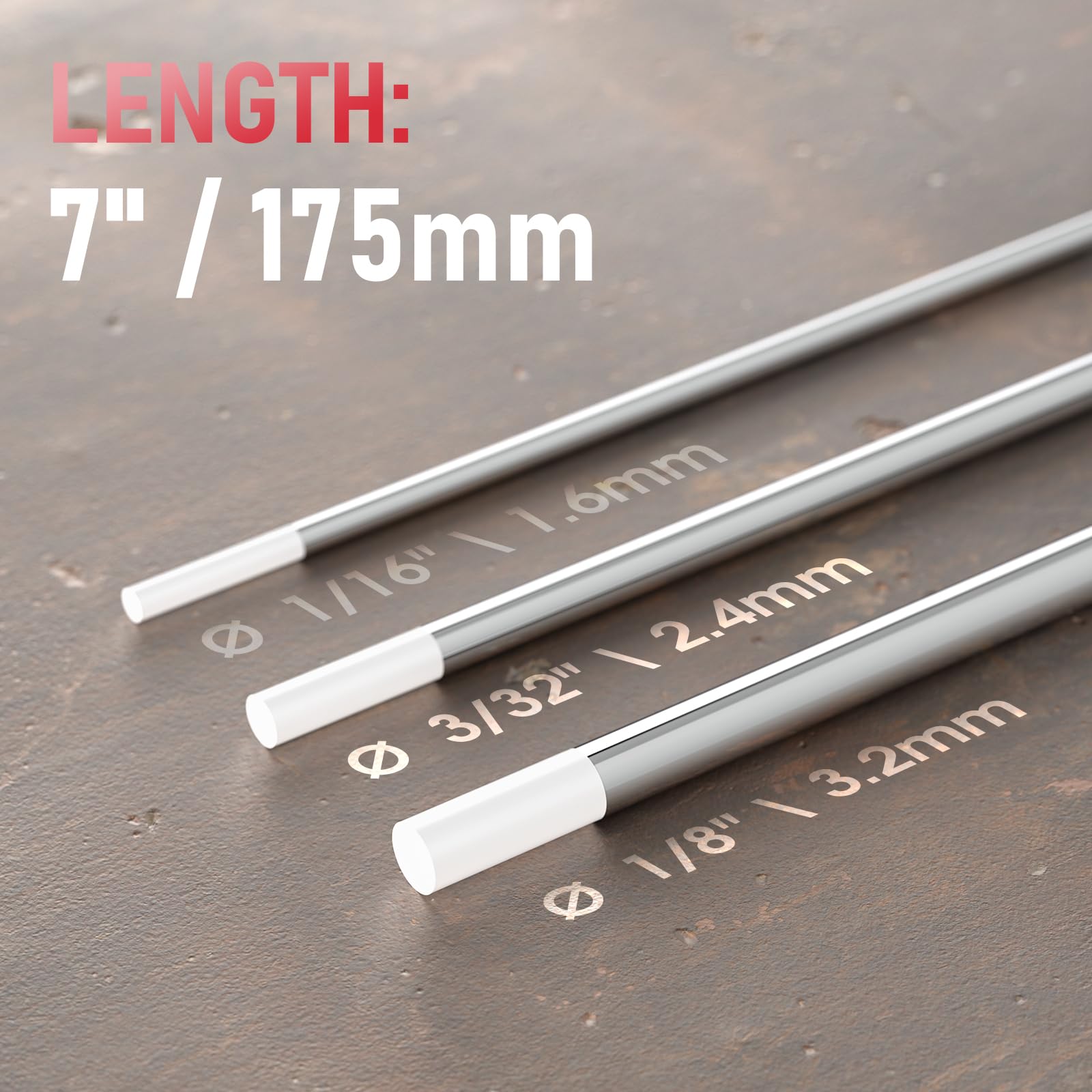 Foto 5 pulgar | Electrodo De Tungsteno Para Soldadura Tig Yeswelder Con Un 0,8% De Circonio, 1/8 X 175 Mm, Paquete De 10 - Venta