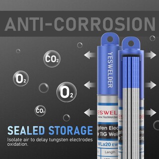 Foto 4 | Electrodo De Tungsteno Para Soldadura Tig Yeswelder 2% Lantanado 3,2 Mm - Venta Internacional.