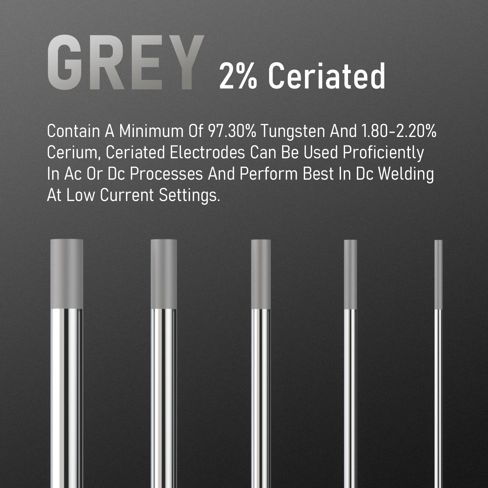 Foto 2 | Electrodo De Tungsteno Para Soldadura Tig Yeswelder 2% Ceriado 3.2 Mm - Venta Internacional.