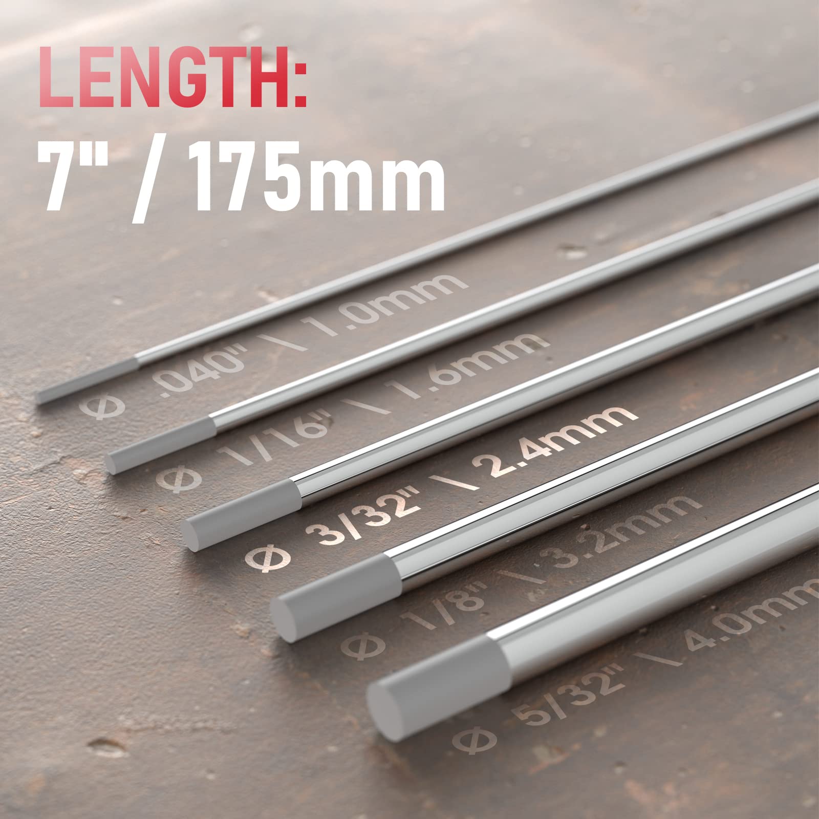 Foto 4 | Electrodo De Tungsteno Para Soldadura Tig Yeswelder 2% Ceriado 3.2 Mm - Venta Internacional.