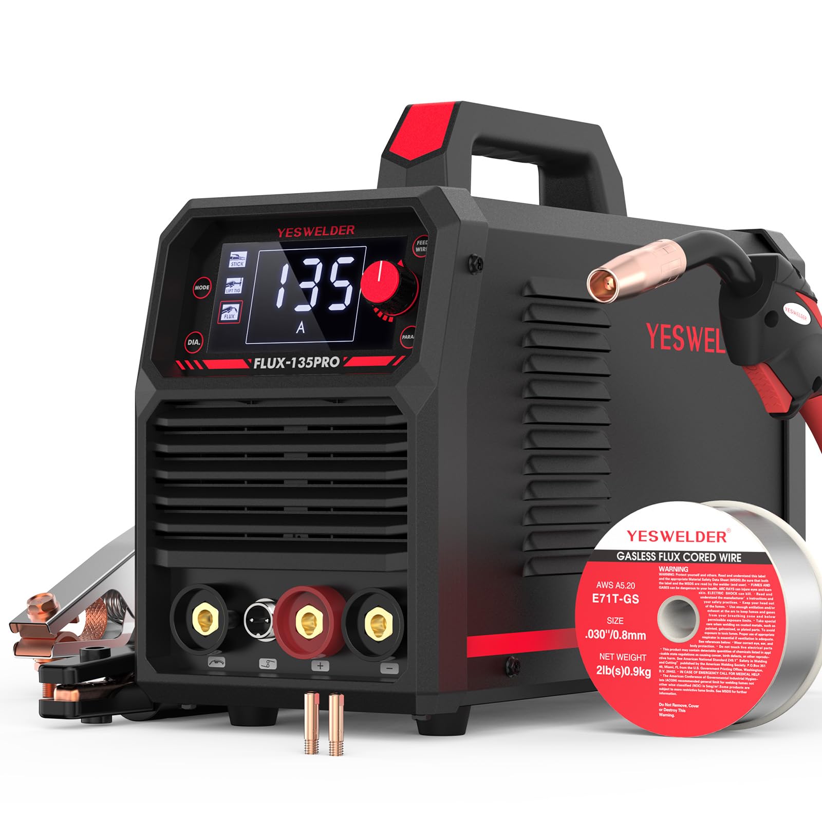 Foto 2 pulgar | Soldador Yeswelder 135 A 110 V Flux Core Mig/lift Tig/stick 3 En 1 - Venta Internacional.