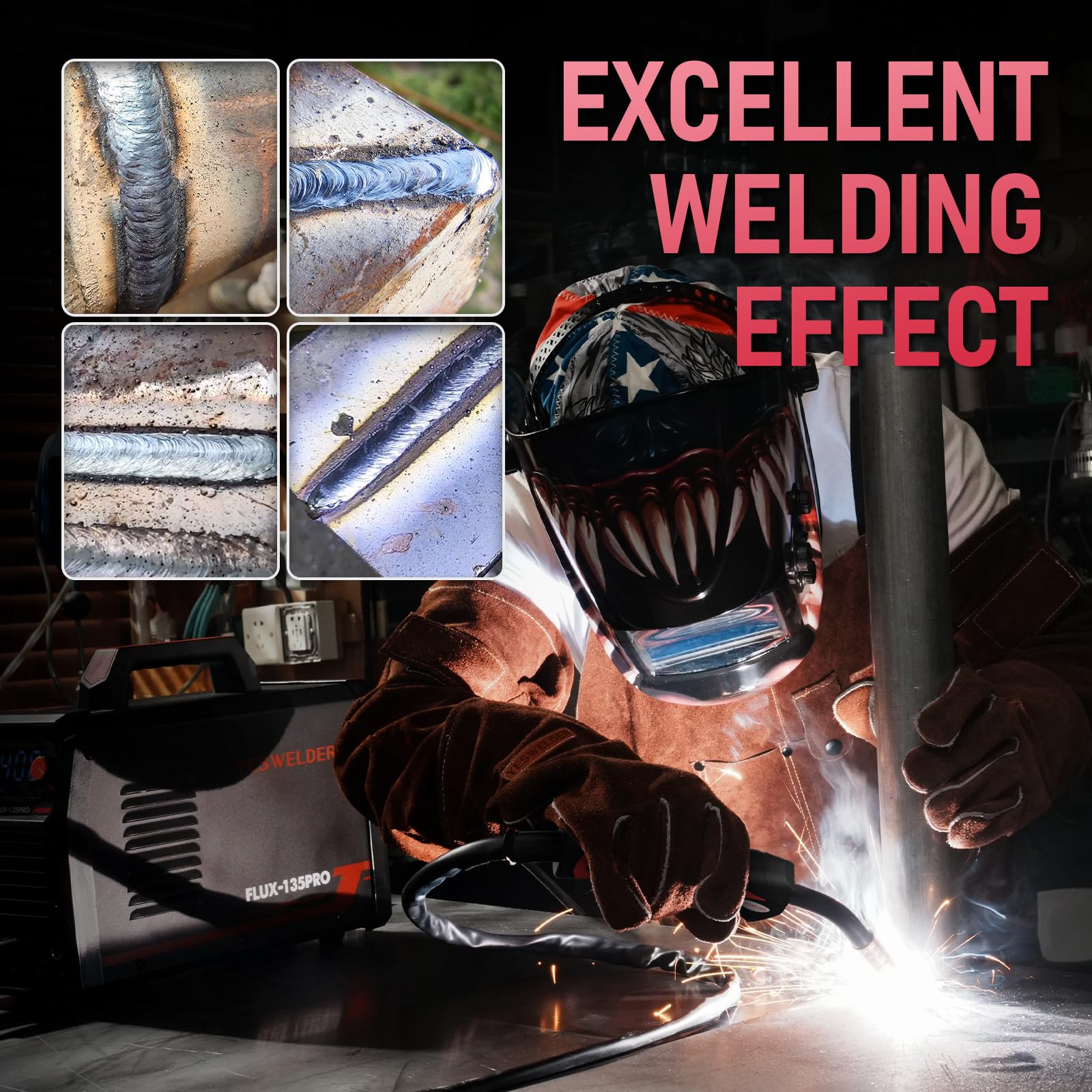 Foto 4 | Soldador Yeswelder 135 A 110 V Flux Core Mig/lift Tig/stick 3 En 1 - Venta Internacional.