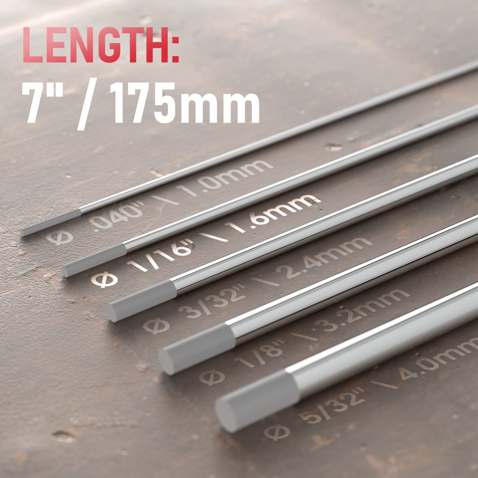 Foto 5 pulgar | Electrodo De Tungsteno Para Soldadura Tig Yeswelder, 2% Ceriado, 1,6 Mm X 175 Mm, Paquete De 10 - Venta Internacional.
