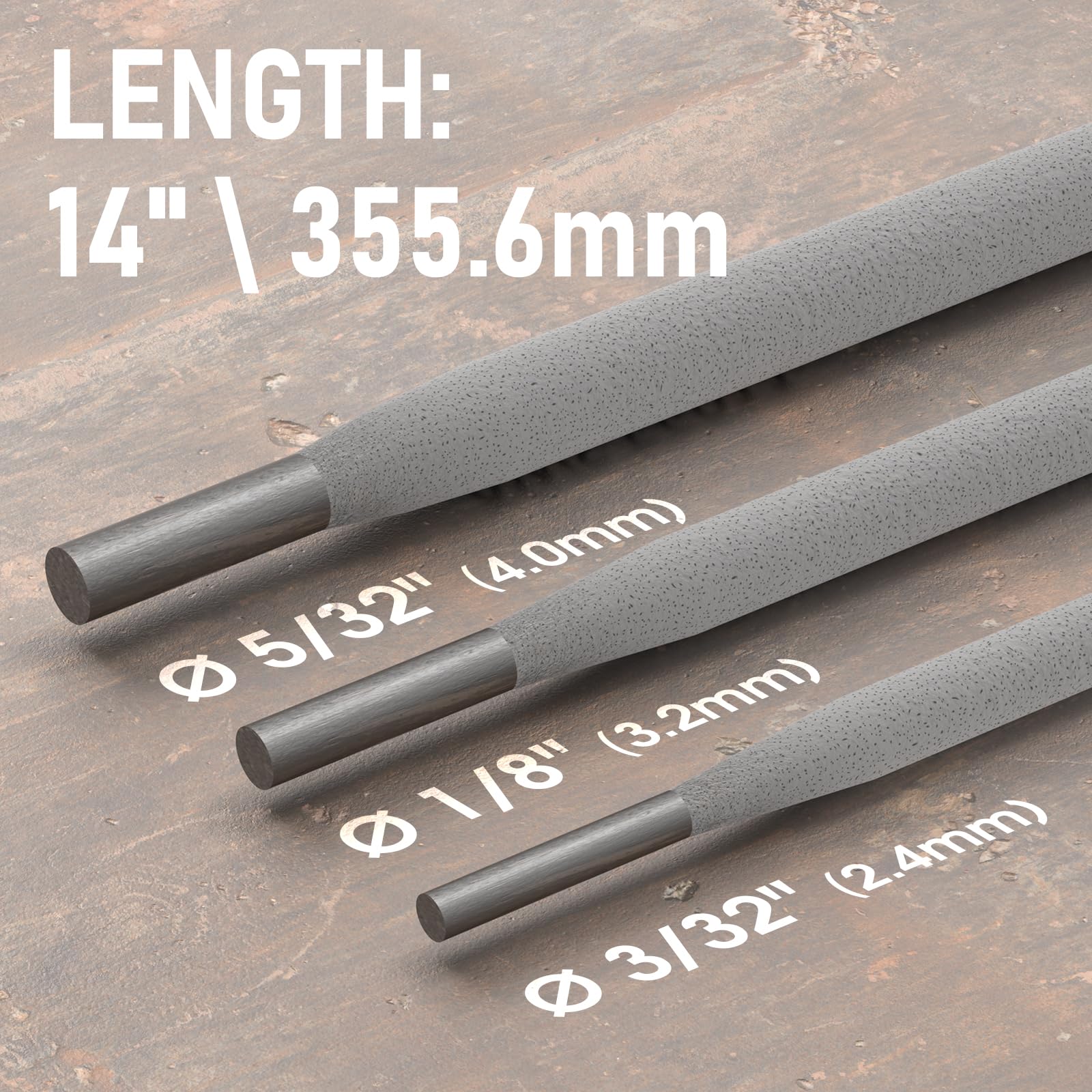Foto 3 pulgar | Varilla De Soldadura Yeswelder E6011 Acero Al Carbono 2,5 Kg 3,2 Mm - Venta Internacional.