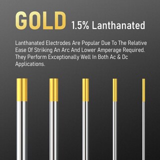 Foto 2 | Electrodo De Tungsteno Para Soldadura Tig Yeswelder 1,5% Lantanado 3/32 - Venta Internacional.
