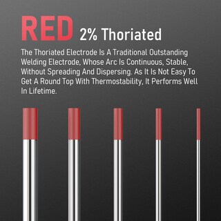 Foto 2 | Electrodo De Tungsteno Para Soldadura Tig Yeswelder 2% Toriado 3,2 Mm - Venta Internacional.