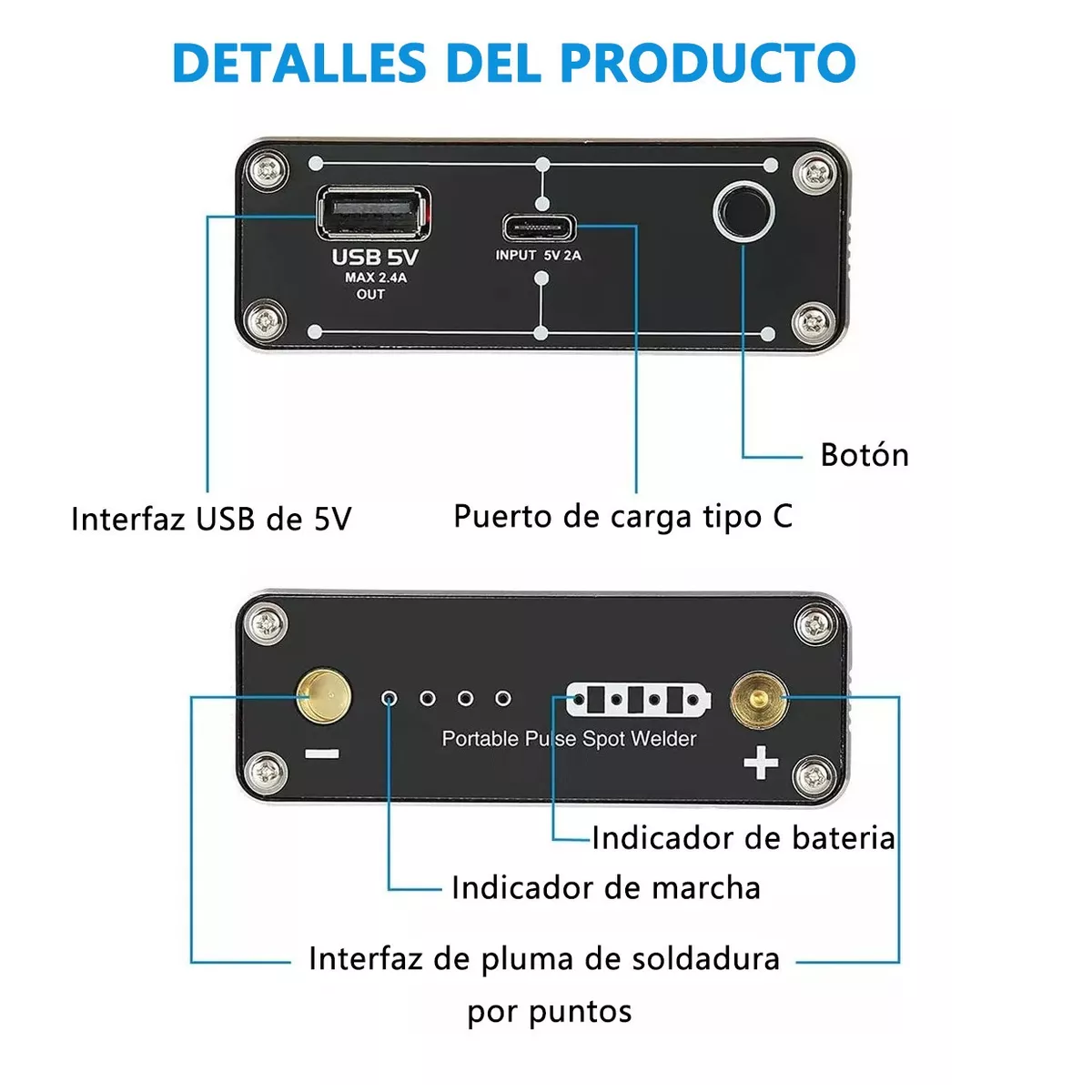 Foto 5 pulgar | Mini Máquina Soldadora de Punto Eo Safe Imports Esi-8153 9 Engranajes Portátil Negro