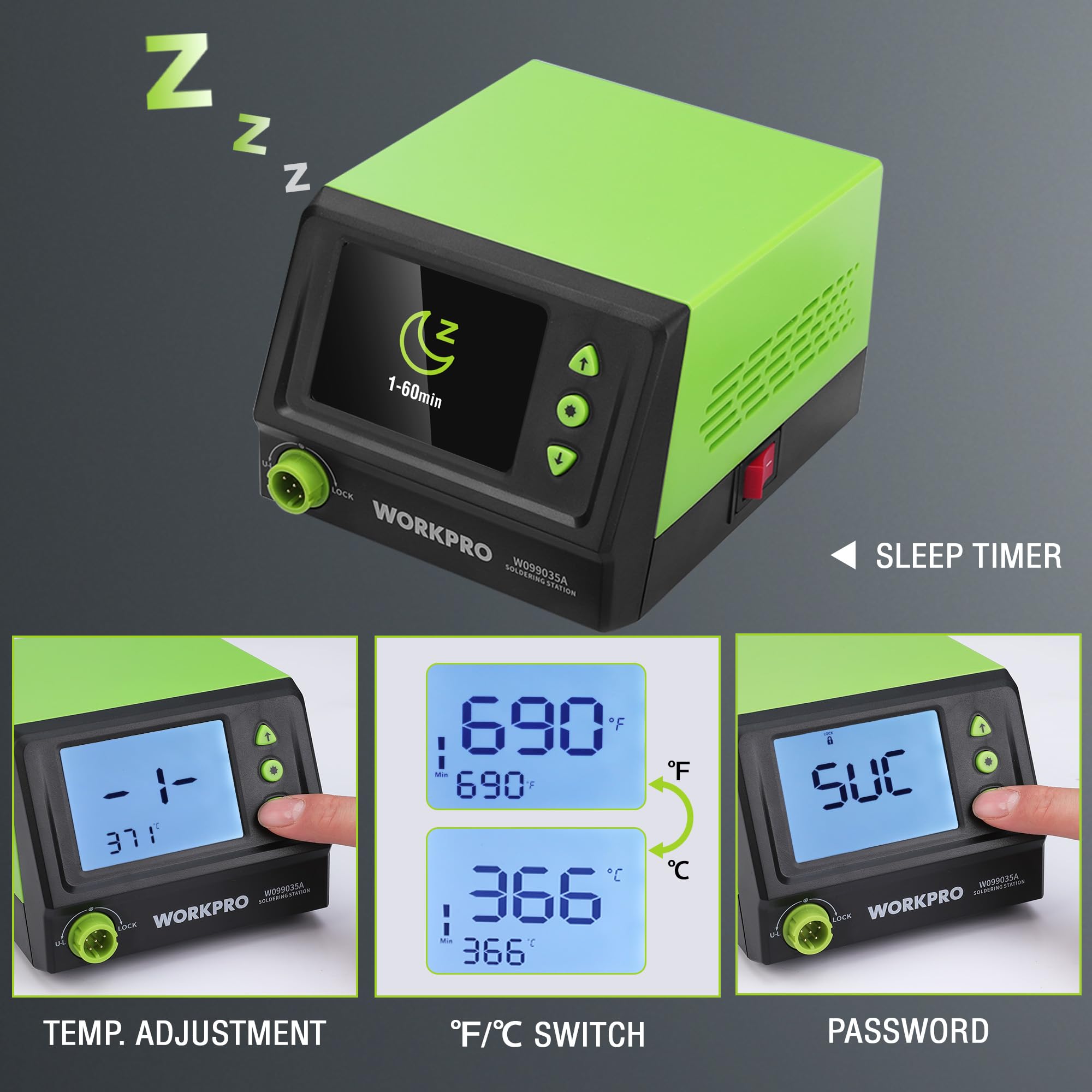 Foto 4 pulgar | Estación De Soldadura Workpro 60w Con Pantalla Digital - Venta Internacional.