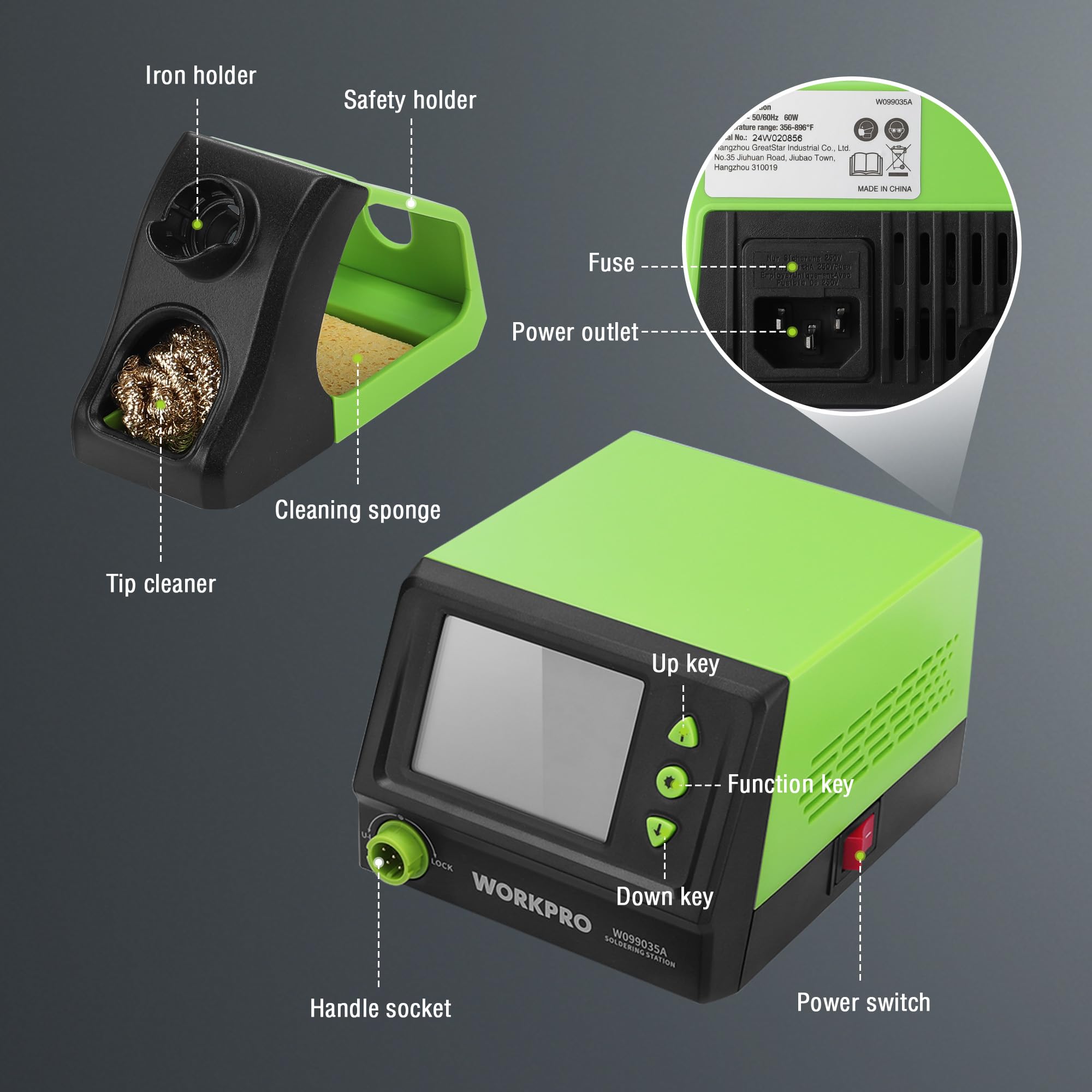 Foto 7 | Estación De Soldadura Workpro 60w Con Pantalla Digital - Venta Internacional.
