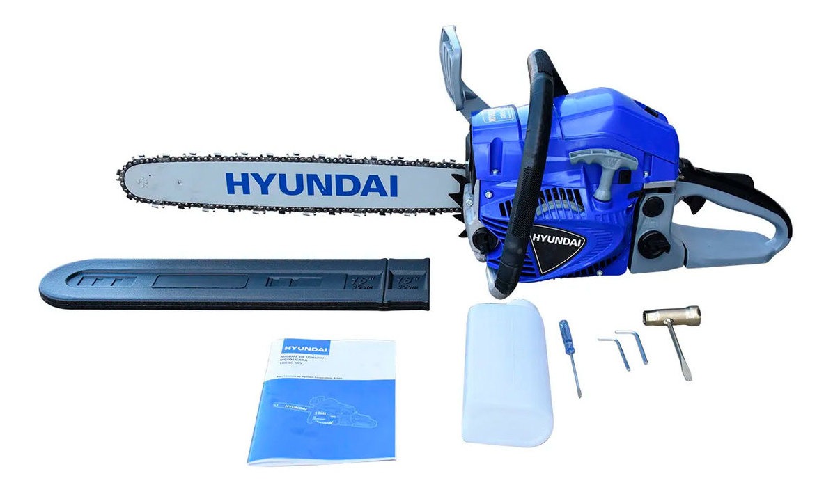 Motosierra Hyundai A Gasolina Turbo 455 18" Azul