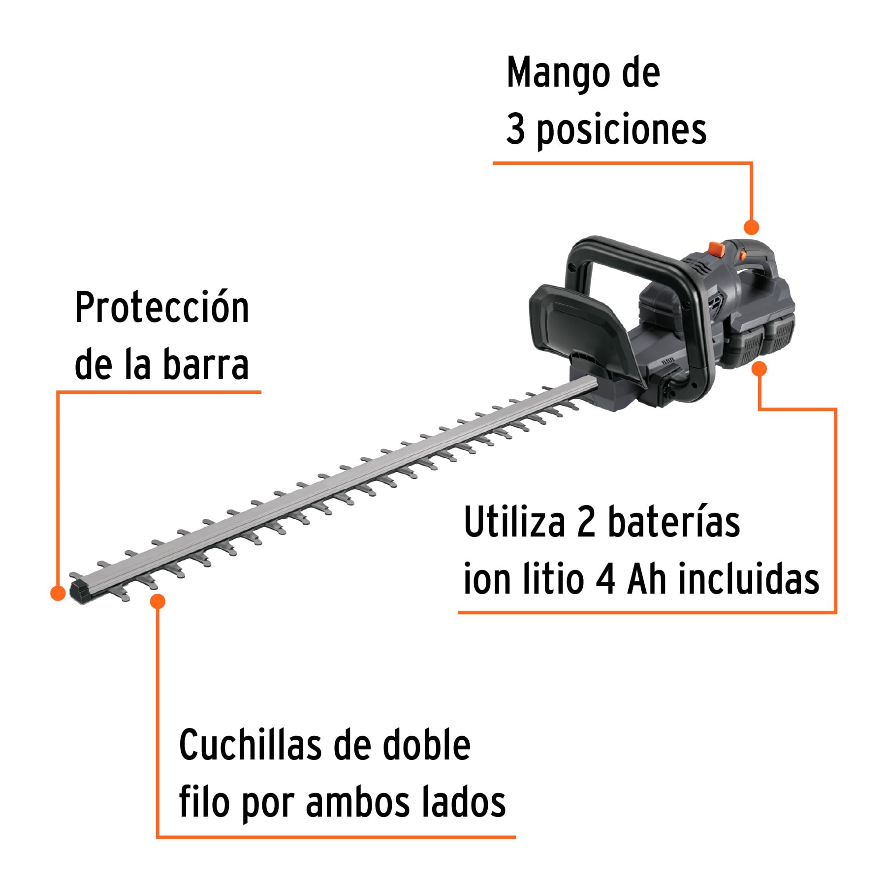 Foto 3 pulgar | Cortasetos Inalámbrico Truper de 40v