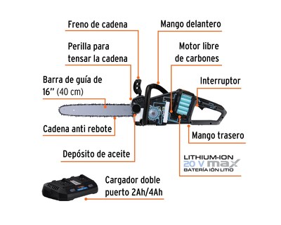 Foto 2 | Motosierra Inalámbrica Truper Max40m de 40 V