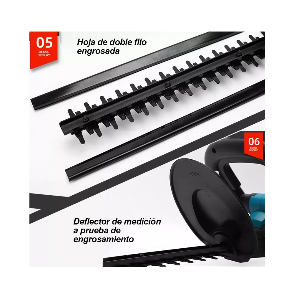 Foto 5 pulgar | Cortasetos Eléctrico Inalámbrico de Poda con 2 Baterías y Cuchillas de Acero al Carbono