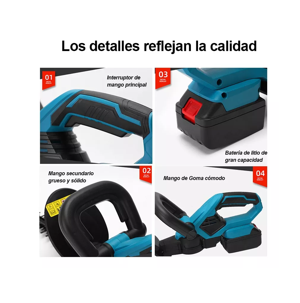Foto 6 pulgar | Cortasetos Eléctrico Inalámbrico de Poda con 2 Baterías y Cuchillas de Acero al Carbono