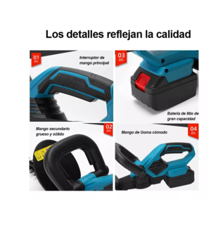 Foto 5 | Cortasetos Eléctrico Inalámbrico de Doble Acción con 2 Baterías y Cuchillas de Acero al Carbono