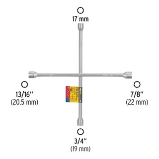 Foto 2 | Llave de Cruz Pretul para Auto 18 17 mm-3/4 -13/16 Pack de 2