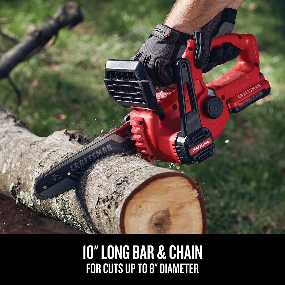 Foto 4 | Mini Motosierra Craftsman V20 de 10 Pulgadas con Batería de 2.0 Ah y Cargador