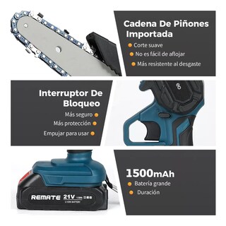 Foto 3 | Motosierra Eléctrica Eo Safe Imports ESI-5873-1 Azul con 2 Baterías