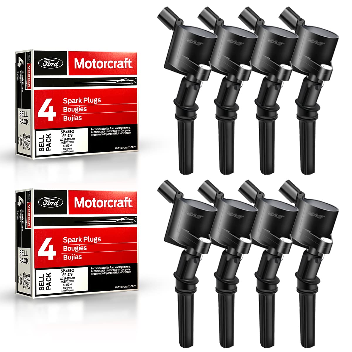 Foto 2 pulgar | Bobina De Encendido Y Bujía Para Ford Lincoln Mercury 4.6l 5.4l - Venta Internacional.