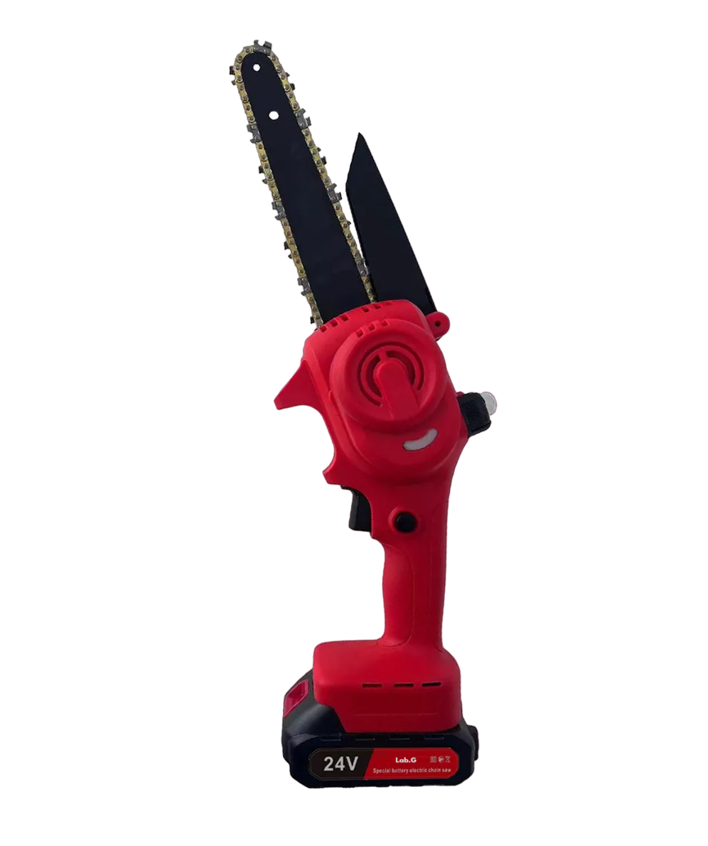 Foto 1 | Motosierra Eléctrica Portátil Con 2 Baterías, Color Rojo