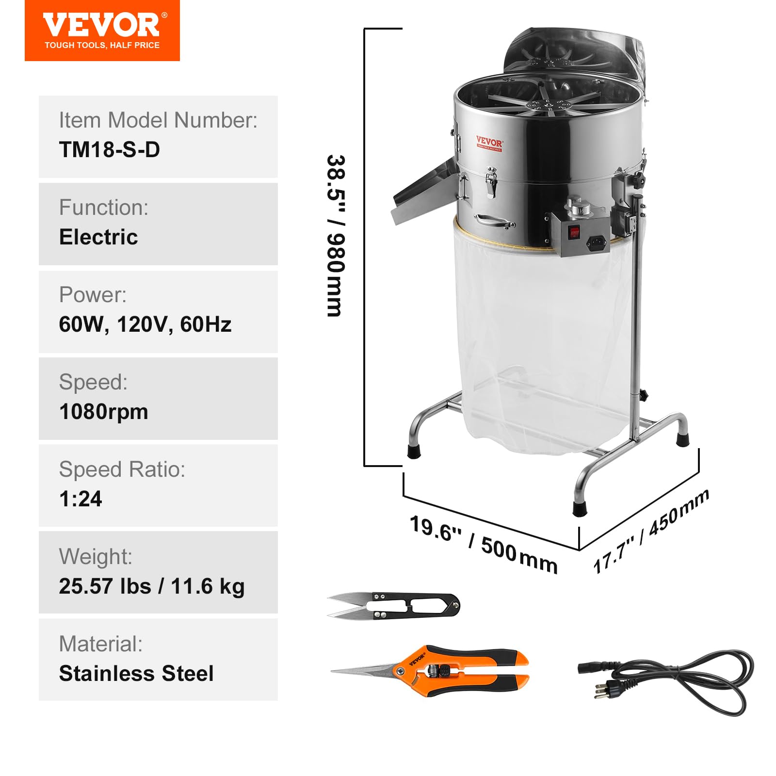 Foto 5 pulgar | Cortadora Eléctrica  Vevor 60 W - Venta Internacional