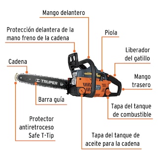 Foto 3 | Motosierra a Gasolina Truper Mot-3314 33 CC 14"