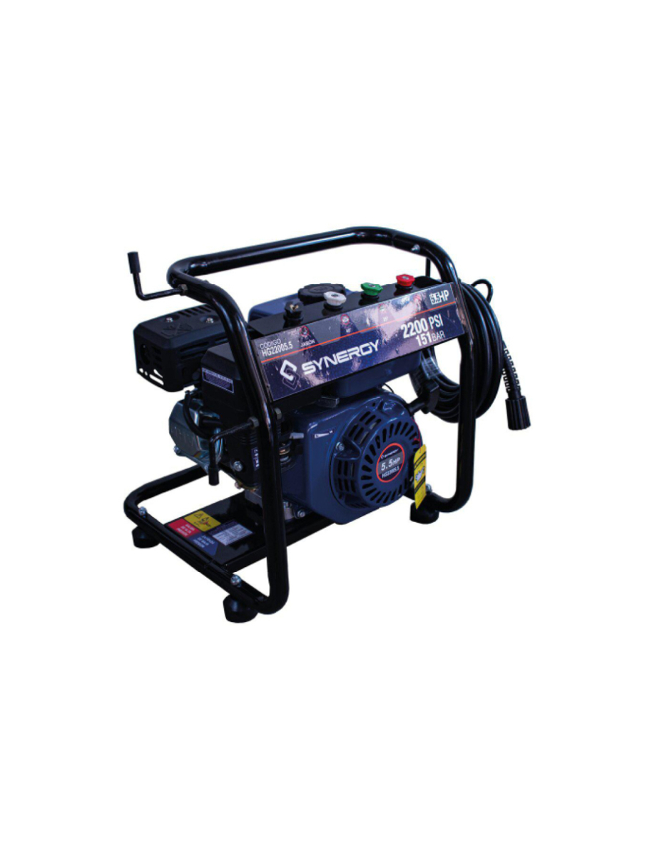 Hidrolavadora A Gasolina Synergy 2200psi 5.5 Hp Motor 4 Tiempos Auto Apagado