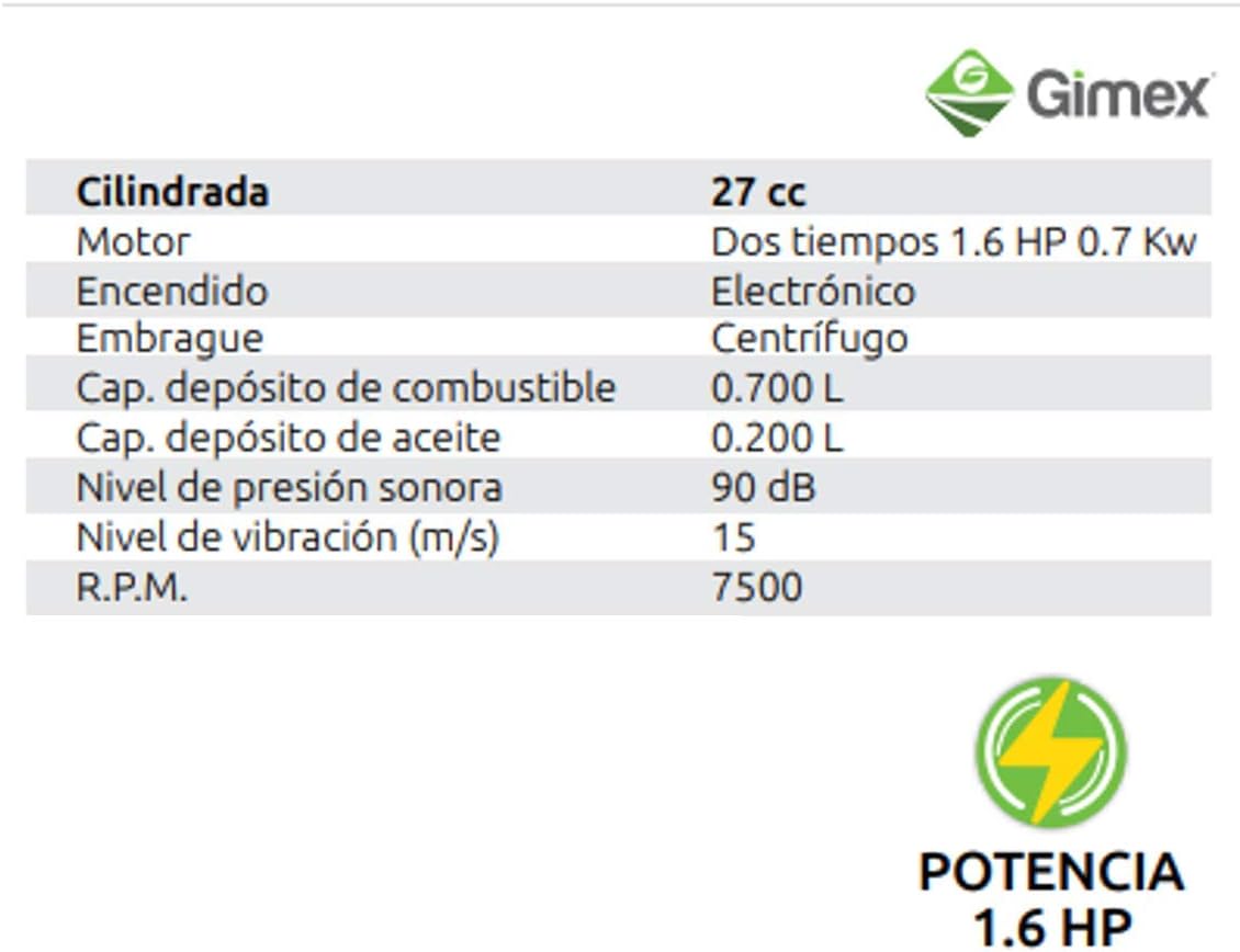 Foto 4 | Motosierra Telescópica Longitud De Corte 10'' 25.4cm Cilindrada 27cc Largo Total De 426.5 Cm Desde El Motor A La Ba