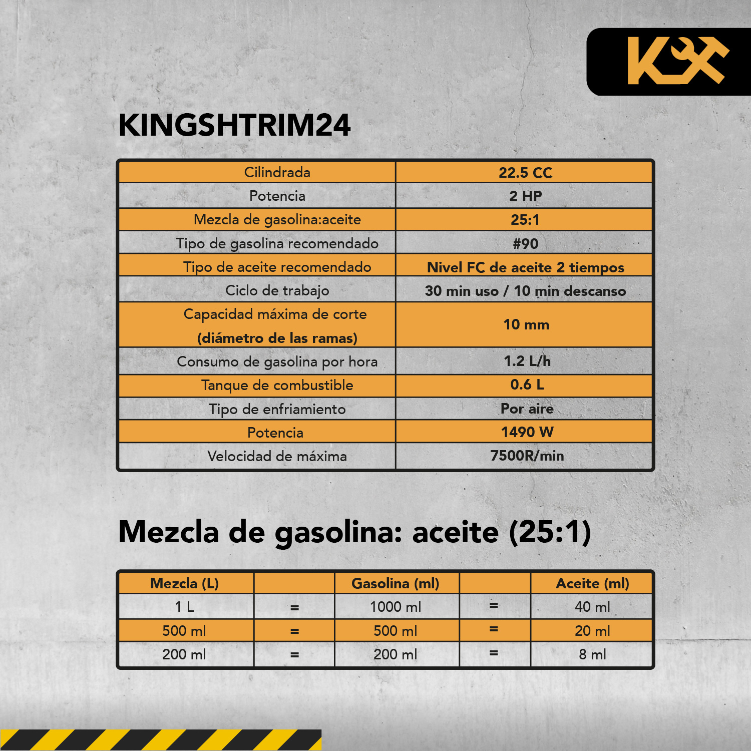 Foto 6 | Cortasetos a Gasolina de 23 " 22.5 CC Motor 2 Tiempos