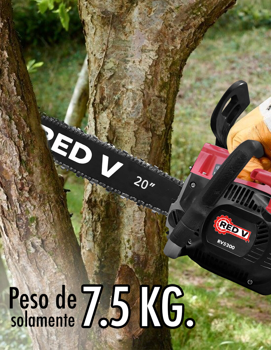 Foto 5 | Red V Motosierra A Gasolina 52cc 3hp 20 Con Accesorios