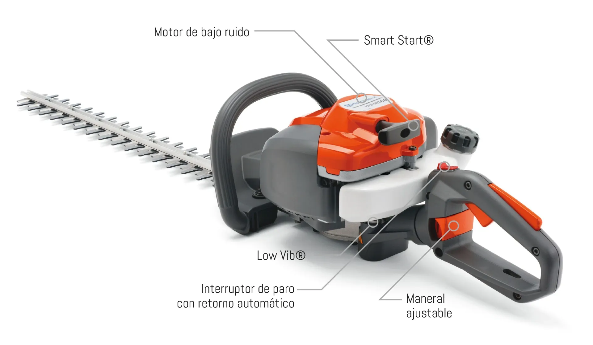 Foto 3 pulgar | Cortasetos Husqvarna 122hd60 Color Naranja Mediana Altura