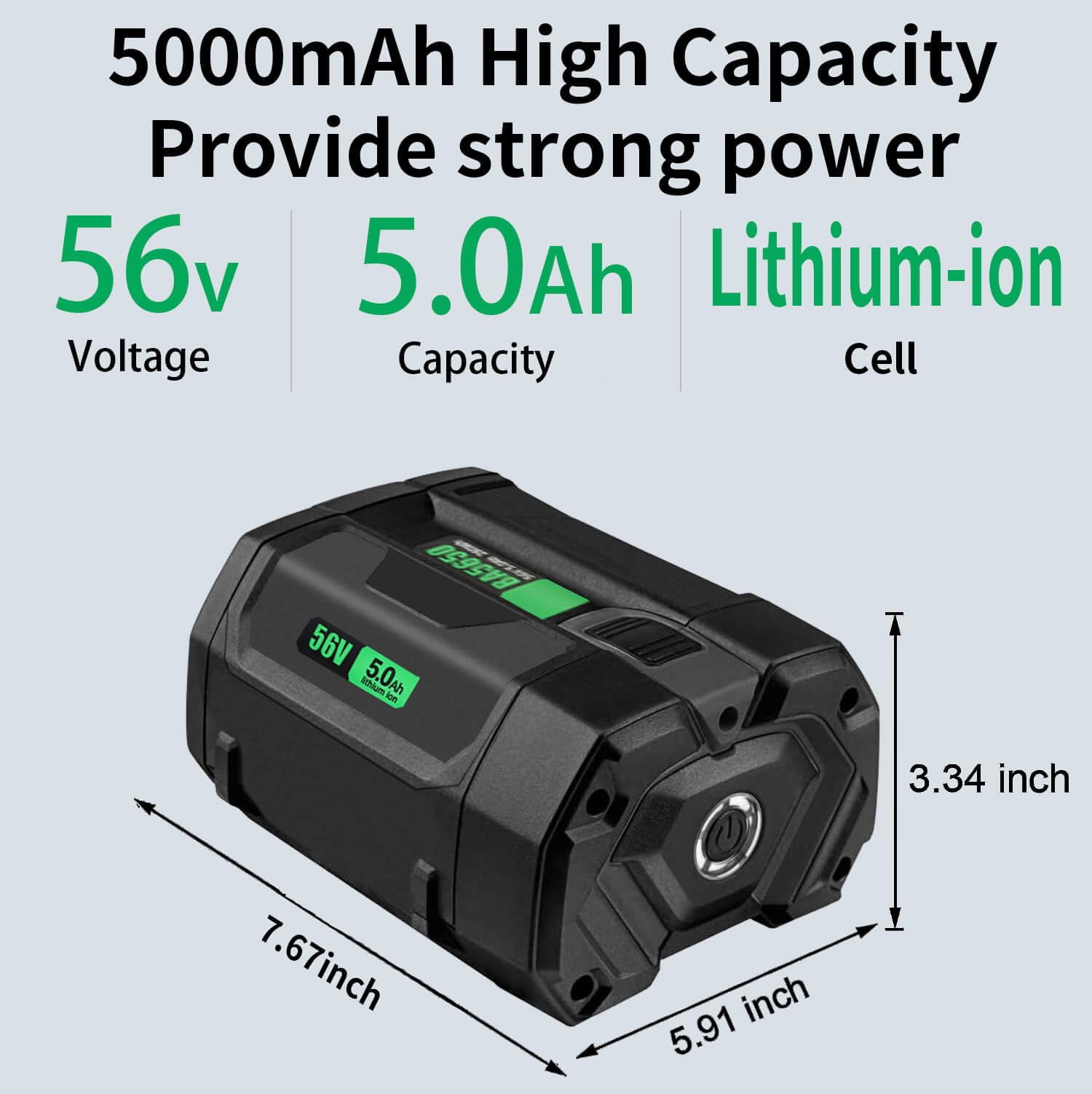 Foto 3 pulgar | Batería De Repuesto Dmkaollk 56v 5.0ah Para Ego Power Tools - Venta Internacional.