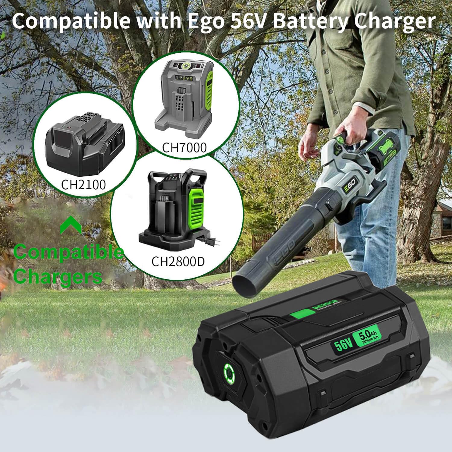 Foto 4 pulgar | Batería De Repuesto Dmkaollk 56v 5.0ah Para Ego Power Tools - Venta Internacional.