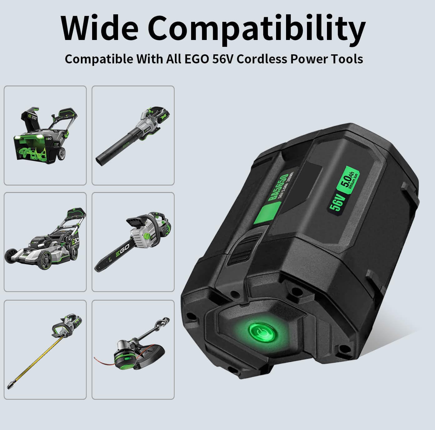 Foto 5 pulgar | Batería De Repuesto Dmkaollk 56v 5.0ah Para Ego Power Tools - Venta Internacional.
