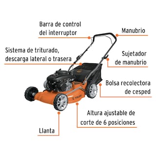 Foto 3 | Podadora de Motor a Gasolina Truper P-418 color Naranja