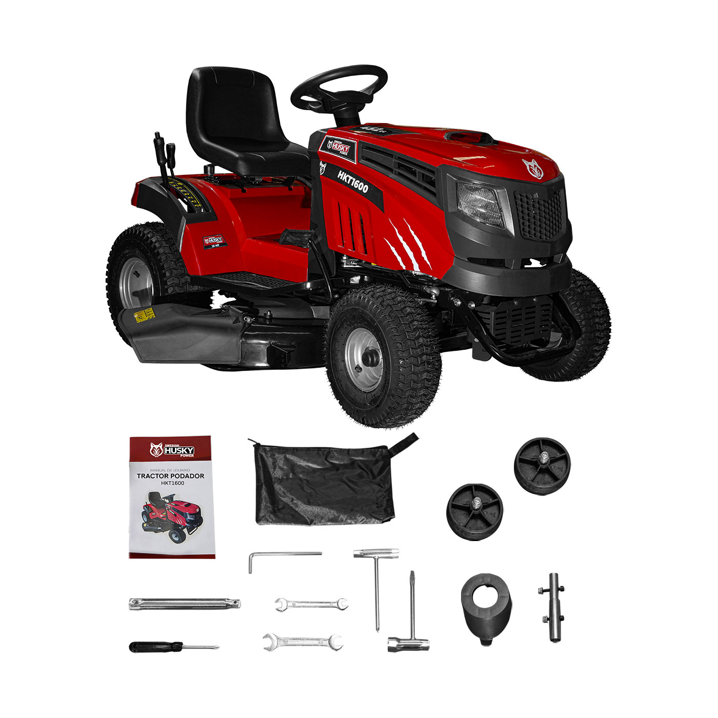 Tractor Podador Swedish 16 Hp 42 Pulgadas 6 Velocidades Hkt1600 Rojo