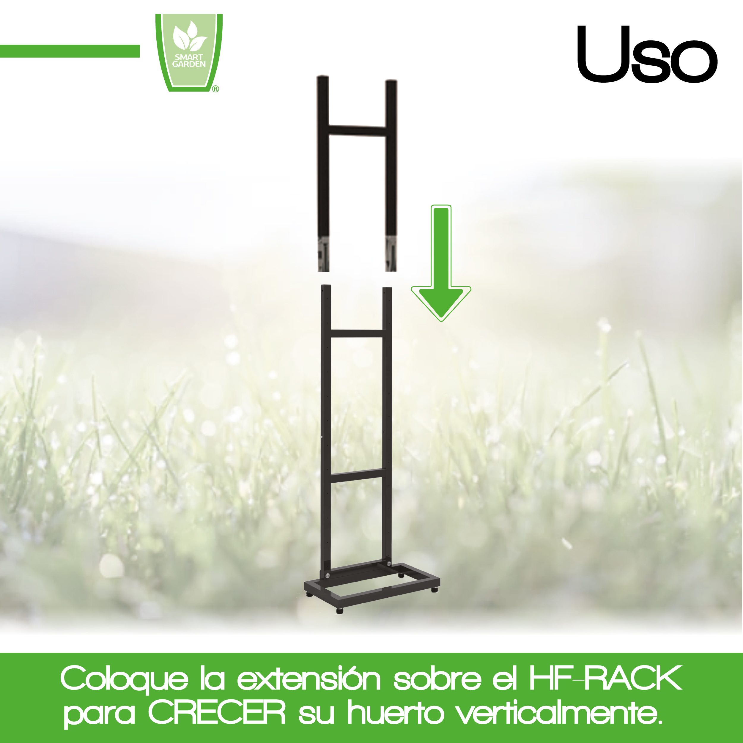 Foto 3 pulgar | Extensión Rack Muro Smart Garden Verde Jardín Vertical Modular Hydrofalls para 3 Bloques Metálico color Negro