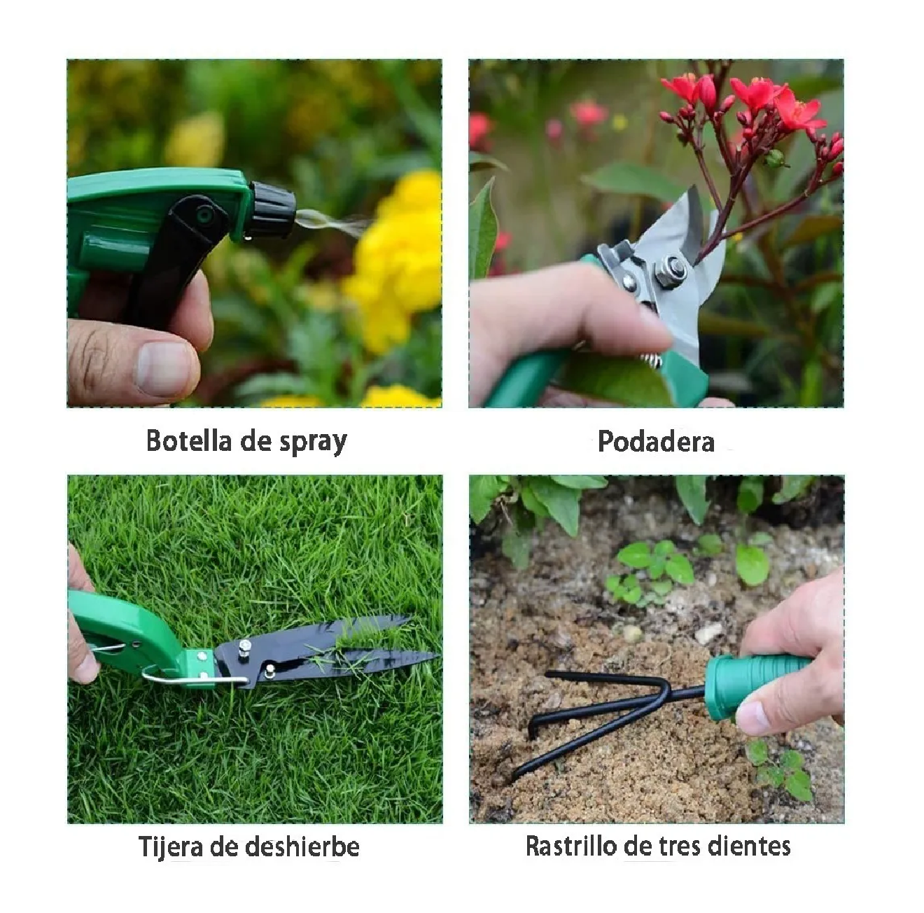 Foto 4 pulgar | Juego Herramientas de Jardinería color Verde con Estuche