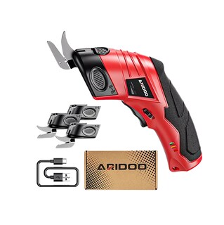 Foto 1 | Tijeras Eléctricas Recargable Inalámbrica Para Cortar Cartón Negro Rojo